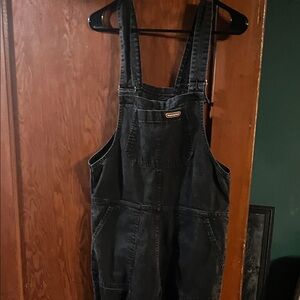 Women's Black Denim Overalls